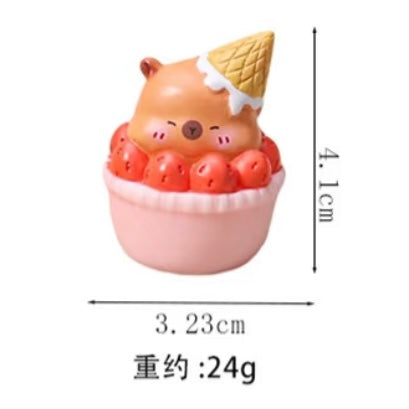 8-Piece Chill Capybara Dessert 8款卡皮甜品摆件