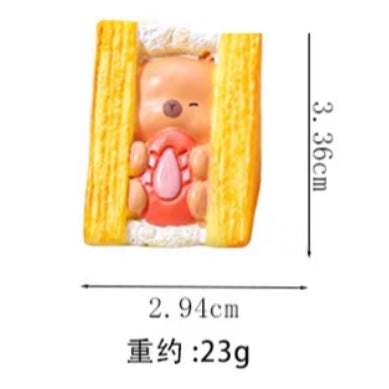 8-Piece Chill Capybara Dessert 8款卡皮甜品摆件