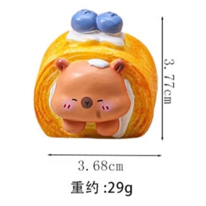 8-Piece Chill Capybara Dessert 8款卡皮甜品摆件