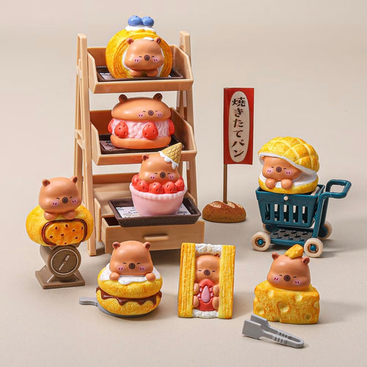 8-Piece Chill Capybara Dessert 8款卡皮甜品摆件