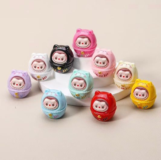 Lucky Cat Daruma Labubu 招财猫达摩拉布布