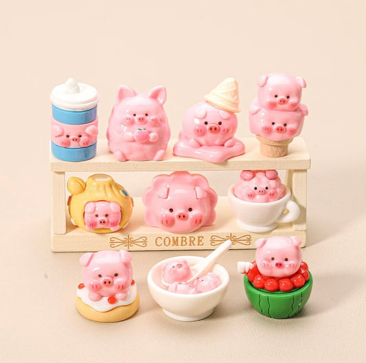 10-Piece Three-Dimensional Pink Piggy 10款立体粉猪