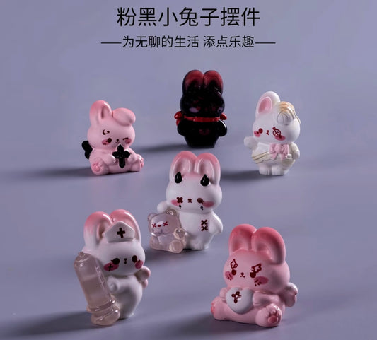 Pink & Black Rabbit 粉黑小免子