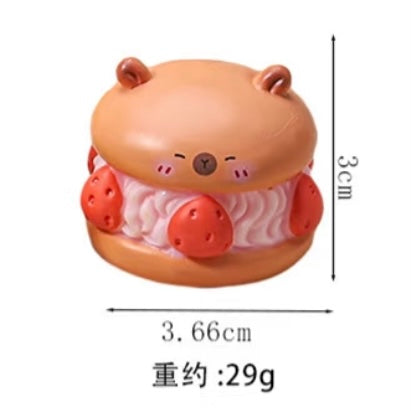 8-Piece Chill Capybara Dessert 8款卡皮甜品摆件