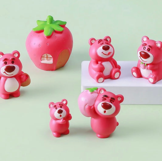 6-Piece Cute Lotso Set 可爱草莓熊6款