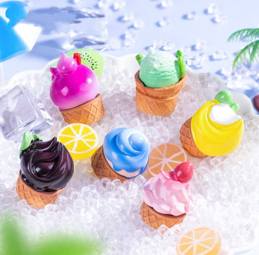 6-Piece Summer Ice Cream Cones 6款夏日甜筒冰淇淋萌粒