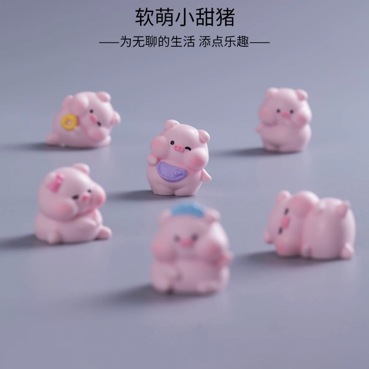 6-Piece Cute and Adorable Piglets 6款可可爱爱小猪